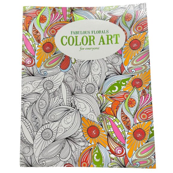 Fabulous Florals Adult Coloring Book 24 Designs Premium Perforated Leisure Arts - Picture 1 of 10